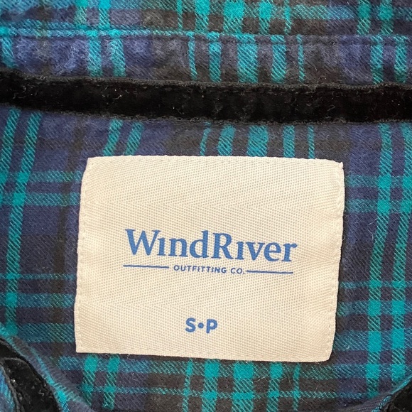 Windriver Women's small Plaid Button Down Shirt - Teal and purple - Picture 2 of 13